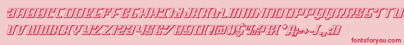 Skycab3D Font – Red Fonts on Pink Background