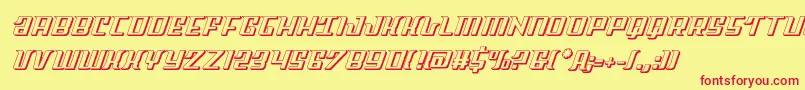 Skycab3D Font – Red Fonts on Yellow Background