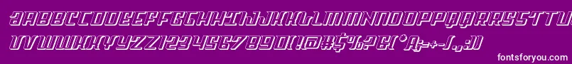 Skycab3D Font – White Fonts on Purple Background