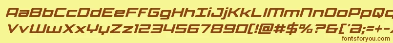 Phoenicialowercasecondital Font – Brown Fonts on Yellow Background