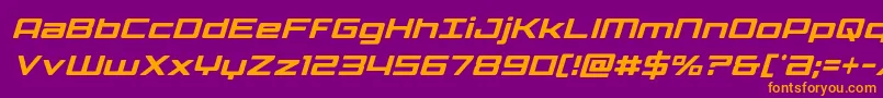 Phoenicialowercasecondital Font – Orange Fonts on Purple Background