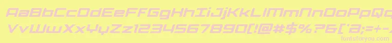 Phoenicialowercasecondital Font – Pink Fonts on Yellow Background