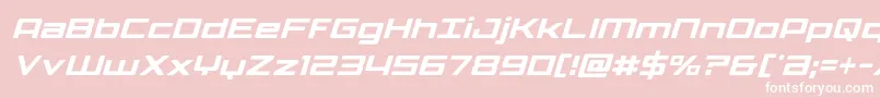 Phoenicialowercasecondital-Schriftart – Weiße Schriften auf rosa Hintergrund