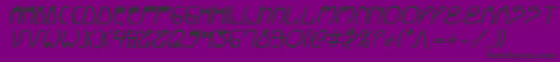 CoyoteDecoBoldItalic Font – Black Fonts on Purple Background