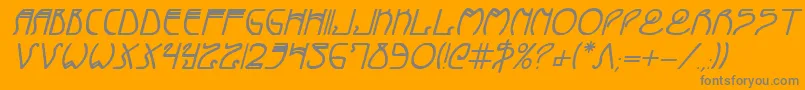 CoyoteDecoBoldItalic Font – Gray Fonts on Orange Background