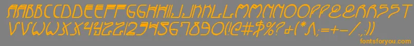 CoyoteDecoBoldItalic Font – Orange Fonts on Gray Background