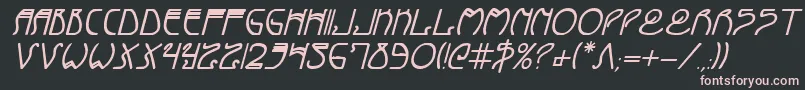 CoyoteDecoBoldItalic Font – Pink Fonts on Black Background