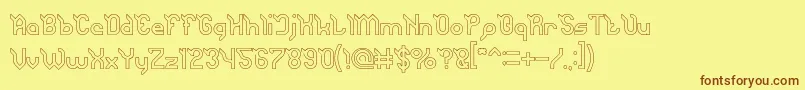 Шрифт JaguarHollow – коричневые шрифты на жёлтом фоне