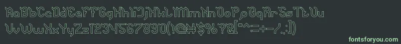 JaguarHollow Font – Green Fonts on Black Background