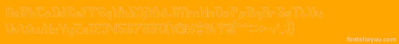 JaguarHollow Font – Pink Fonts on Orange Background