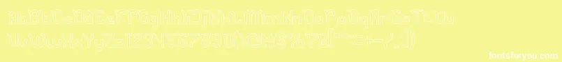 JaguarHollow Font – White Fonts on Yellow Background