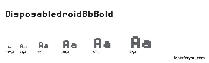 Размеры шрифта DisposabledroidBbBold
