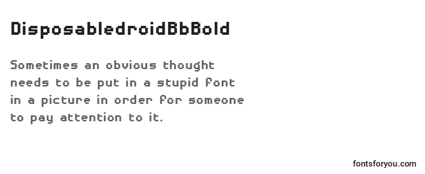 Review of the DisposabledroidBbBold Font