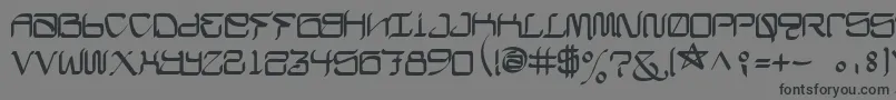 フォントCalifaschiselFree – 黒い文字の灰色の背景
