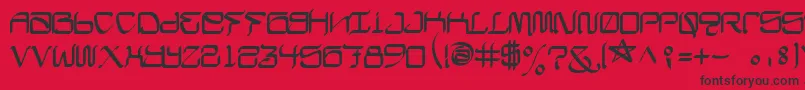 CalifaschiselFree Font – Black Fonts on Red Background