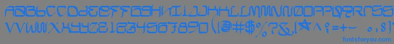 CalifaschiselFree Font – Blue Fonts on Gray Background