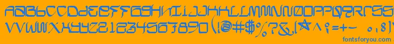Police CalifaschiselFree – polices bleues sur fond orange