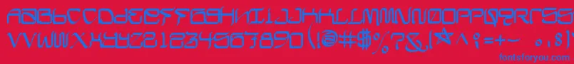 CalifaschiselFree Font – Blue Fonts on Red Background