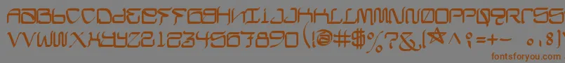 CalifaschiselFree Font – Brown Fonts on Gray Background