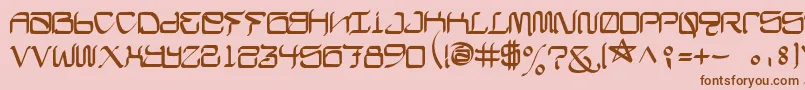 CalifaschiselFree Font – Brown Fonts on Pink Background