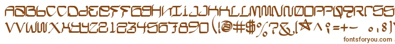 CalifaschiselFree-fontti – ruskeat fontit valkoisella taustalla