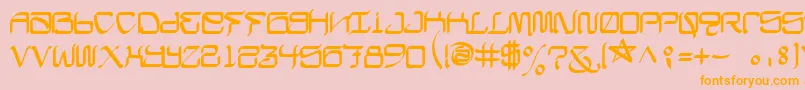CalifaschiselFree Font – Orange Fonts on Pink Background