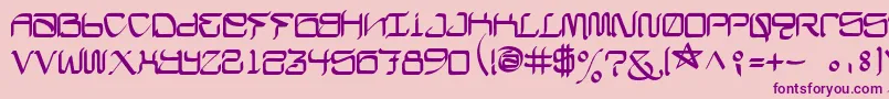 CalifaschiselFree Font – Purple Fonts on Pink Background