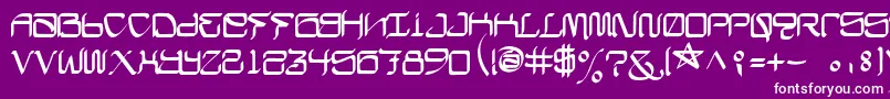 CalifaschiselFree Font – White Fonts on Purple Background