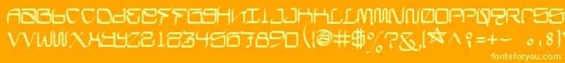 CalifaschiselFree Font – Yellow Fonts on Orange Background