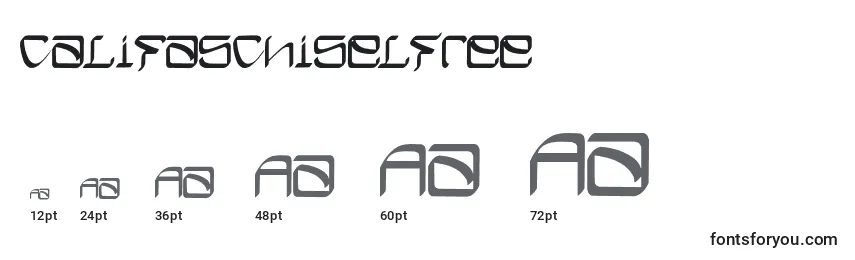 CalifaschiselFree Font Sizes
