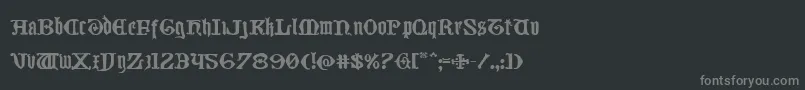 Fonte Westdelphiaexpand – fontes cinzas em um fundo preto