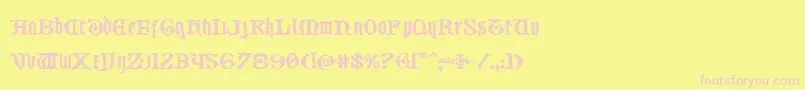 Westdelphiaexpand Font – Pink Fonts on Yellow Background