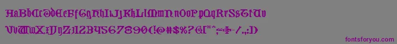 フォントWestdelphiaexpand – 紫色のフォント、灰色の背景