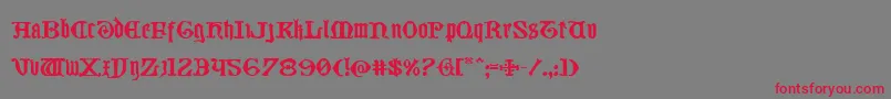 Westdelphiaexpand Font – Red Fonts on Gray Background