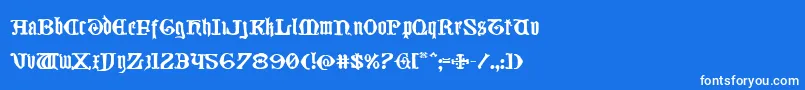 Шрифт Westdelphiaexpand – белые шрифты на синем фоне