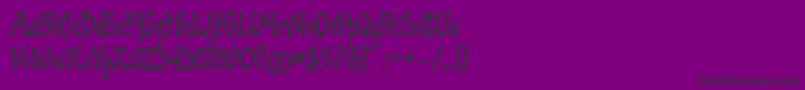 フォントCookedAltTwo – 紫の背景に黒い文字