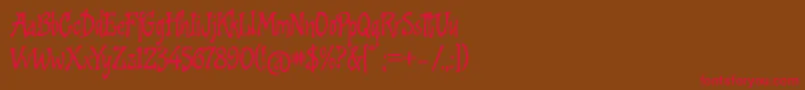 CookedAltTwo Font – Red Fonts on Brown Background