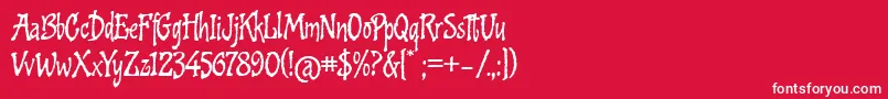 CookedAltTwo Font – White Fonts on Red Background