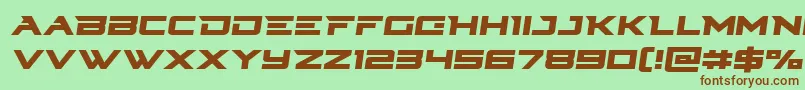 Cyberdynesemital Font – Brown Fonts on Green Background