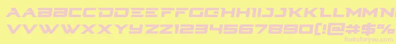 Cyberdynesemital Font – Pink Fonts on Yellow Background