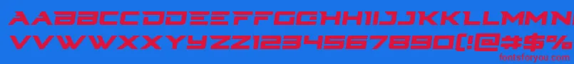 Cyberdynesemital Font – Red Fonts on Blue Background