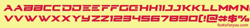 Cyberdynesemital Font – Red Fonts on Yellow Background