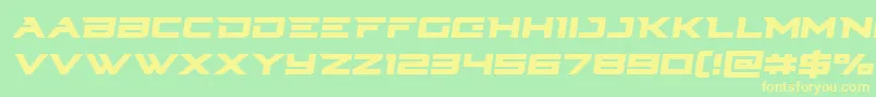 Cyberdynesemital Font – Yellow Fonts on Green Background