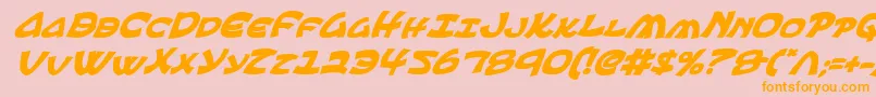 EphesianBoldItalic Font – Orange Fonts on Pink Background