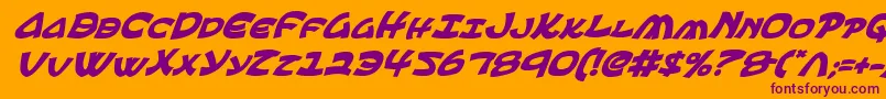 Police EphesianBoldItalic – polices violettes sur fond orange