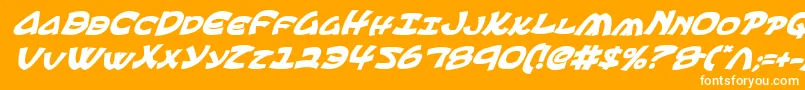 EphesianBoldItalic Font – White Fonts on Orange Background