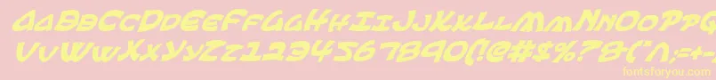 EphesianBoldItalic Font – Yellow Fonts on Pink Background