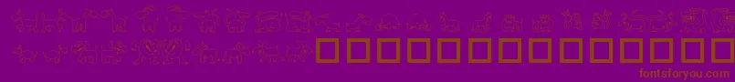 TpfUbiquitous Font – Brown Fonts on Purple Background