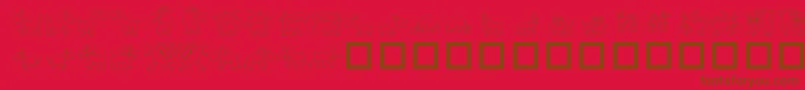 TpfUbiquitous Font – Brown Fonts on Red Background