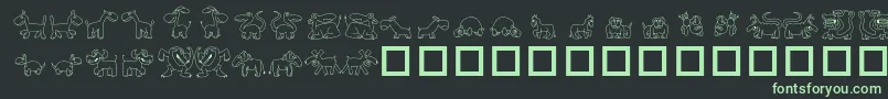 Więcej informacji o czcionce TpfUbiquitous Czcionka TpfUbiquitous – zielone czcionki na czarnym tle